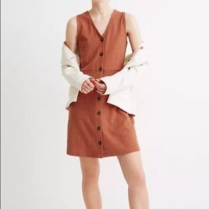 Sleeveless Button-Front Mini Dress - Afterglow Red